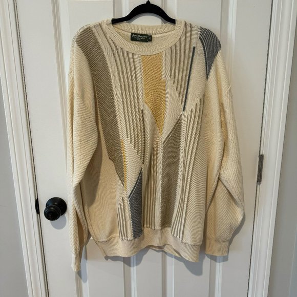 Vintage‎ Cotton Norm Thompson Crew Neck Pullover Sweater - Size Extra Large - Picture 1 of 10